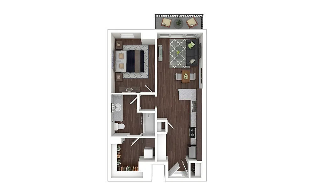 Cortland M-Line Rise apartments Dallas Floor plan 3