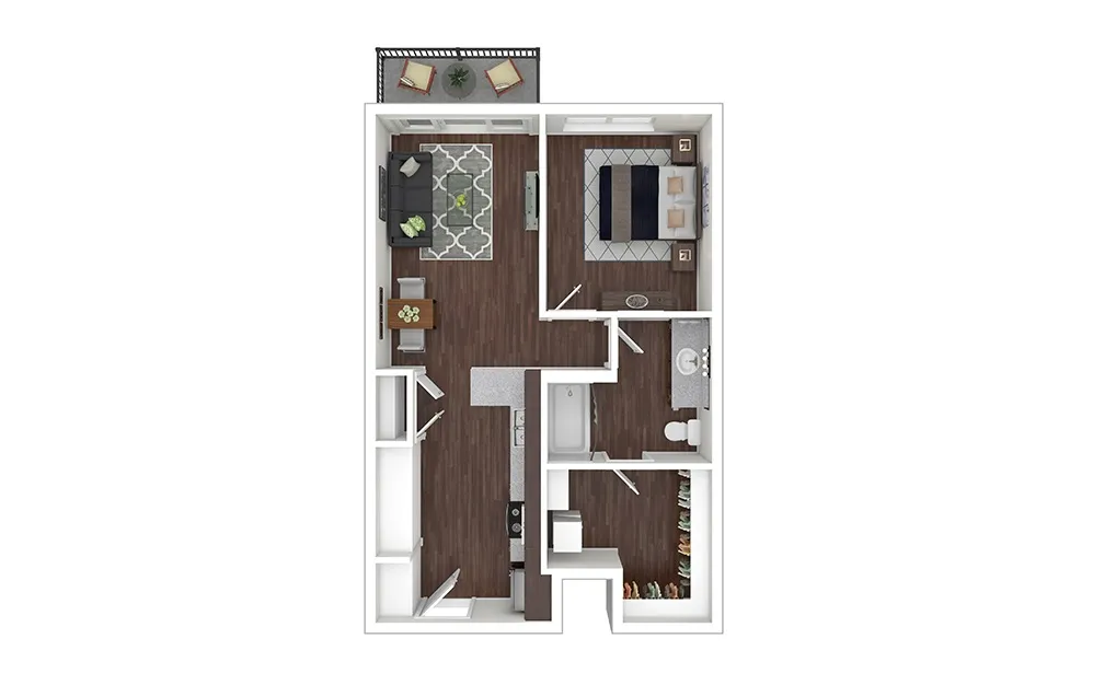 Cortland M-Line Rise apartments Dallas Floor plan 4