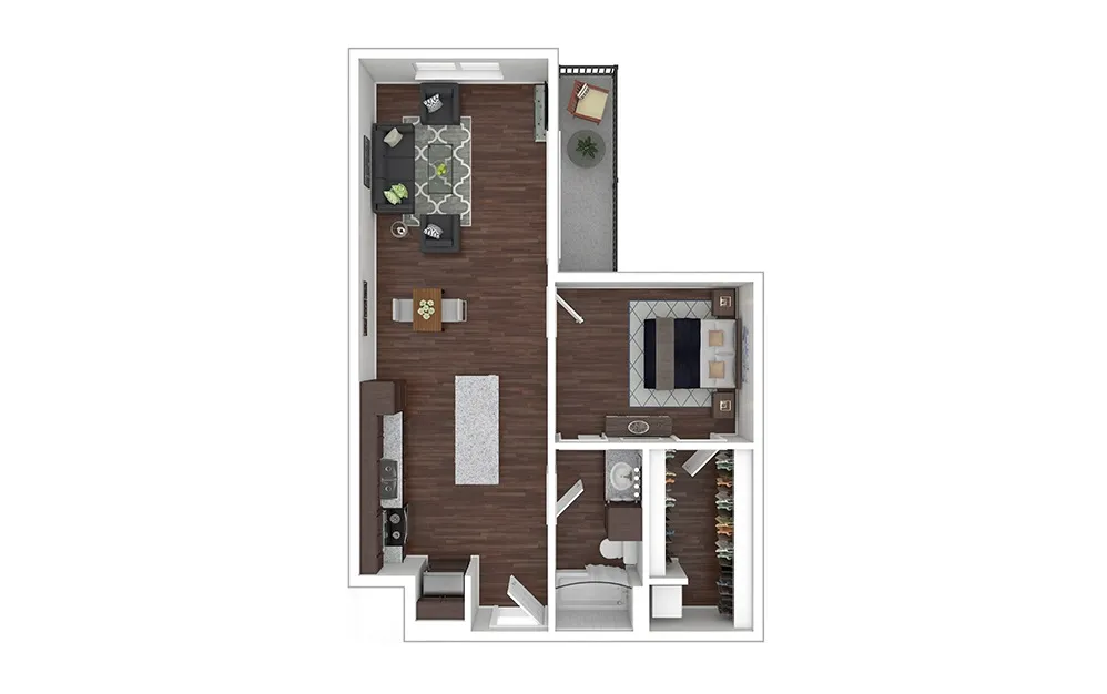 Cortland M-Line Rise apartments Dallas Floor plan 6