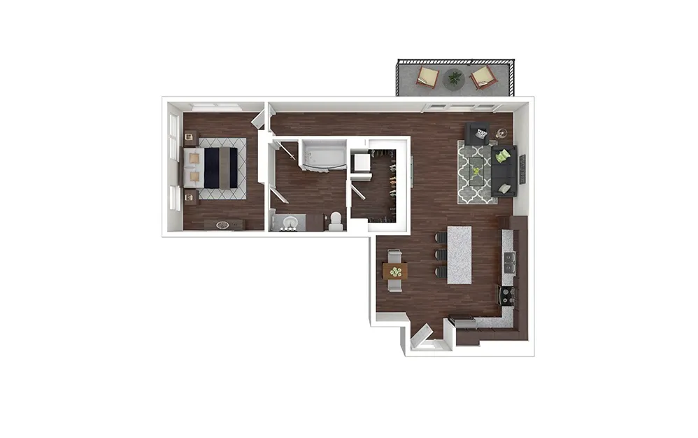 Cortland M-Line Rise apartments Dallas Floor plan 9