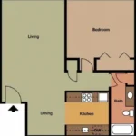 Crosscreek Apartments & Townhomes Rise Apartments FloorPlan 2