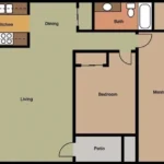 Crosscreek Apartments & Townhomes Rise Apartments FloorPlan 3