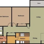 Crosscreek Apartments & Townhomes Rise Apartments FloorPlan 5