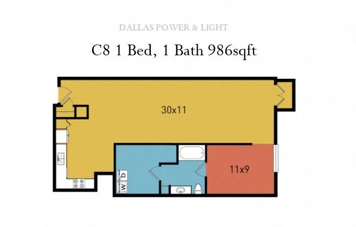 Dallas Power & Light Buildings Rise apartments Dallas Floor plan 18