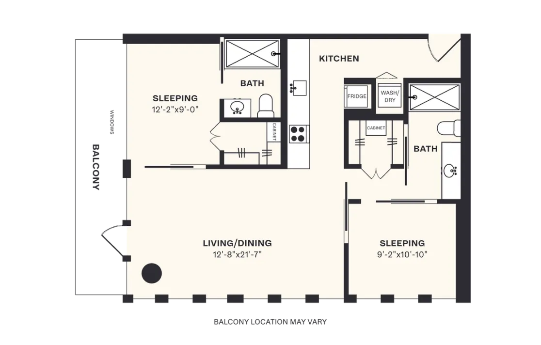 Dallas Urby Rise apartments Dallas Floor plan 13