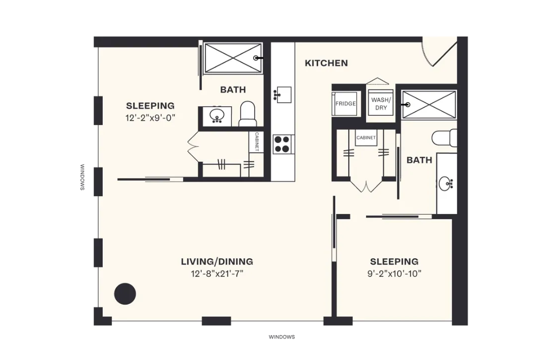 Dallas Urby Rise apartments Dallas Floor plan 14