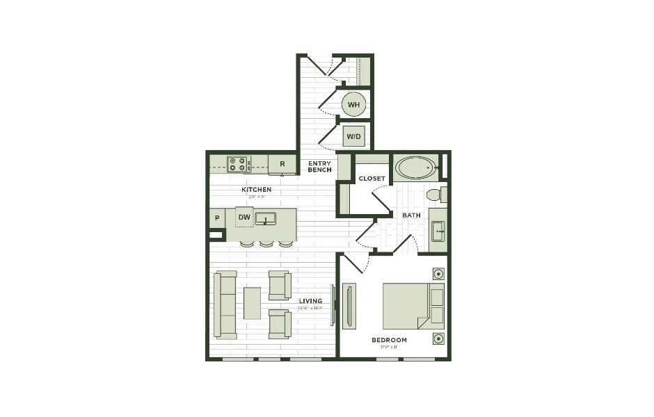 Darby Knox District Rise apartments Dallas Floor plan 11