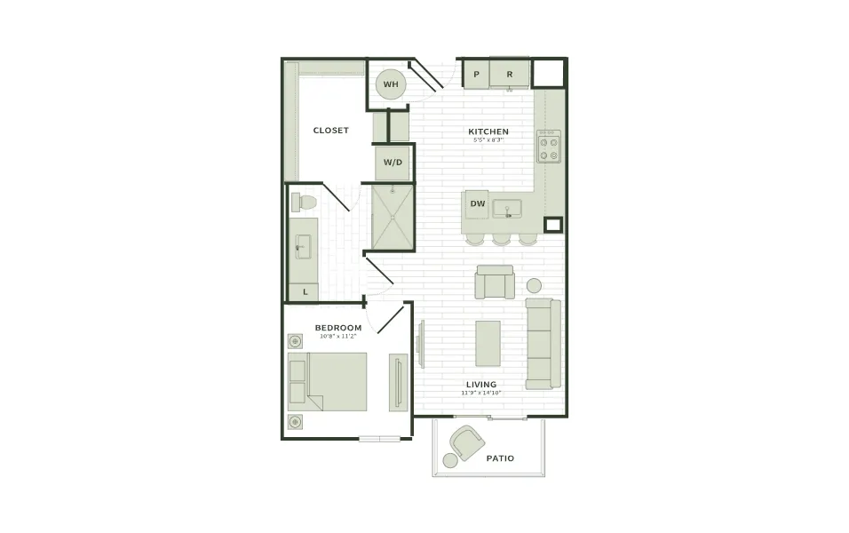 Darby Knox District Rise apartments Dallas Floor plan 13