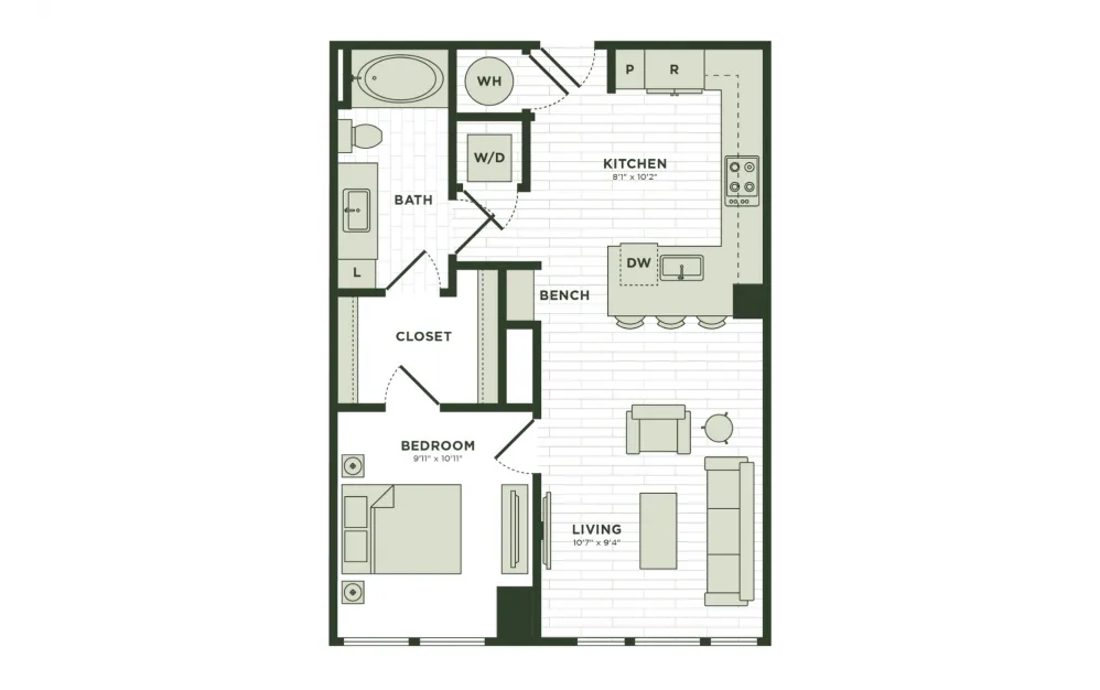 Darby Knox District Rise apartments Dallas Floor plan 15