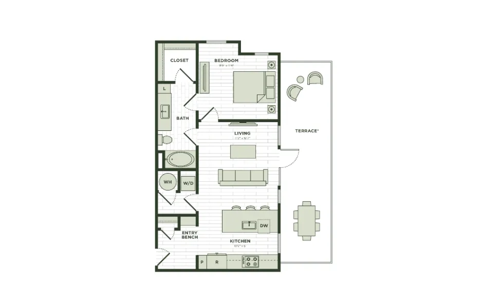 Darby Knox District Rise apartments Dallas Floor plan 18