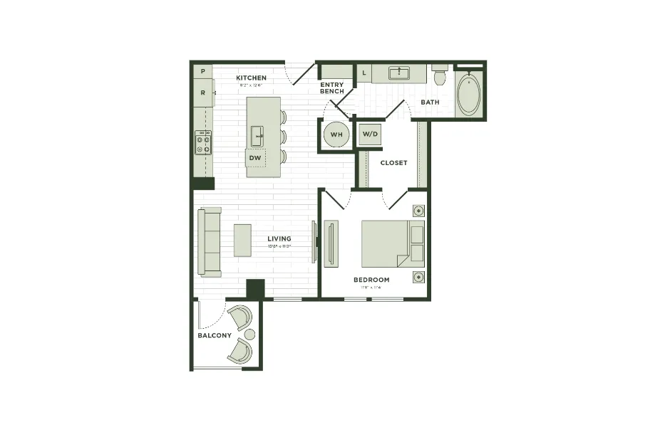 Darby Knox District Rise apartments Dallas Floor plan 19