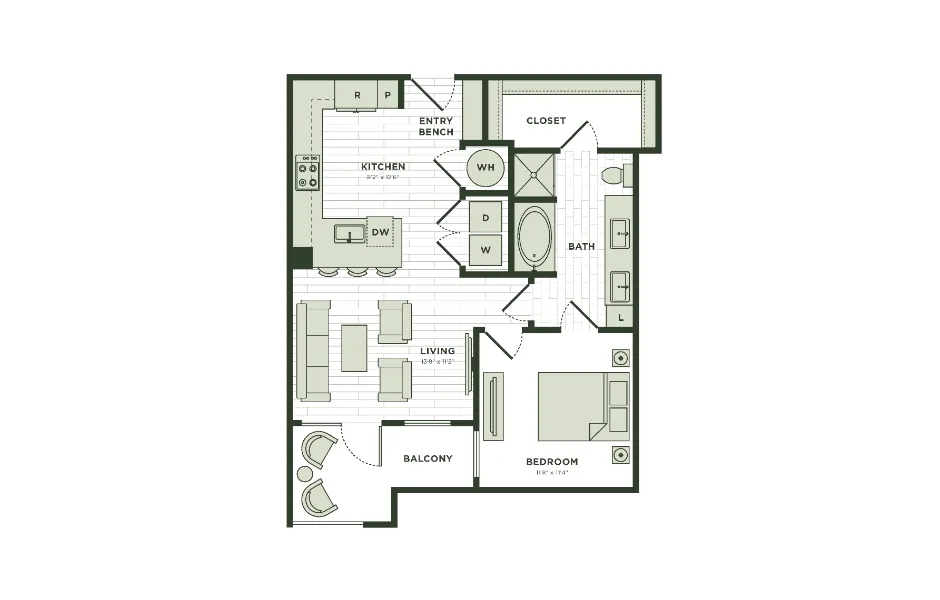Darby Knox District Rise apartments Dallas Floor plan 20