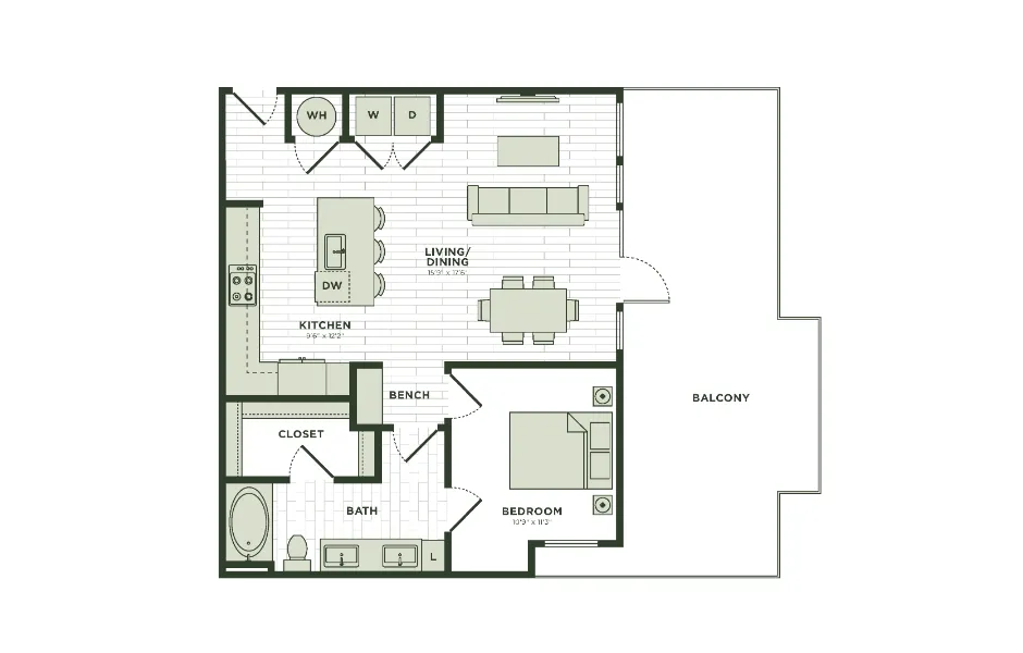 Darby Knox District Rise apartments Dallas Floor plan 21