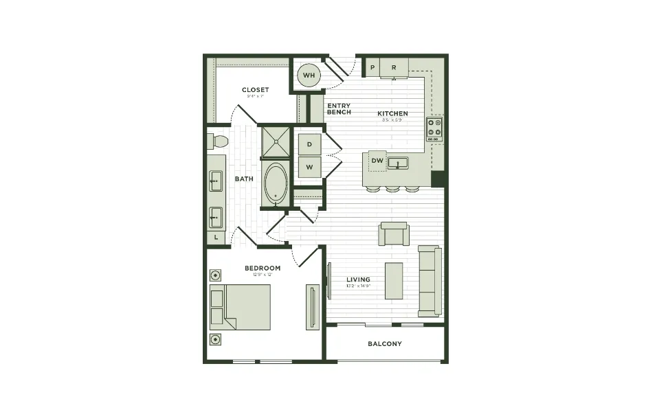 Darby Knox District Rise apartments Dallas Floor plan 23