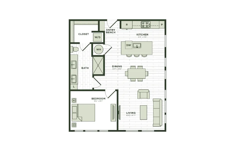 Darby Knox District Rise apartments Dallas Floor plan 26
