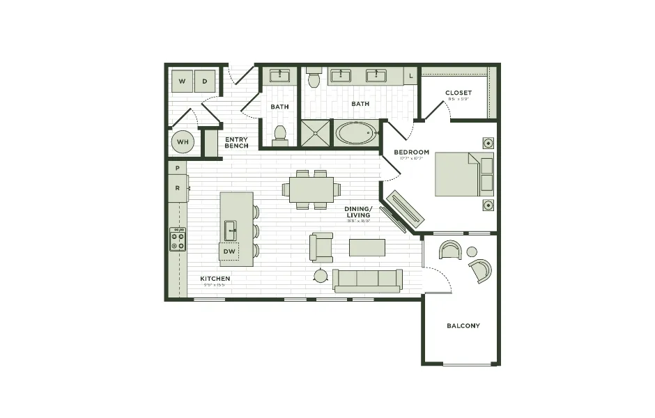 Darby Knox District Rise apartments Dallas Floor plan 27