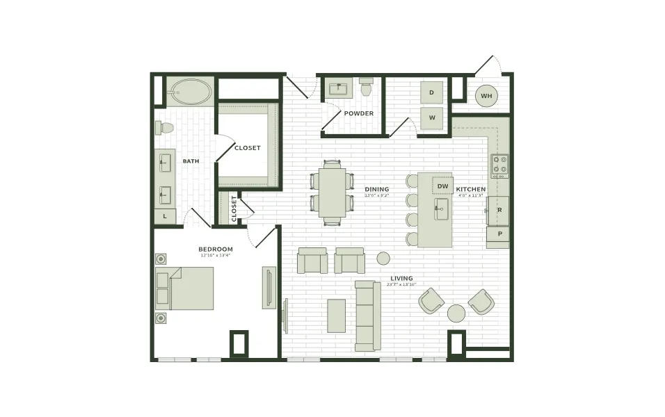 Darby Knox District Rise apartments Dallas Floor plan 28