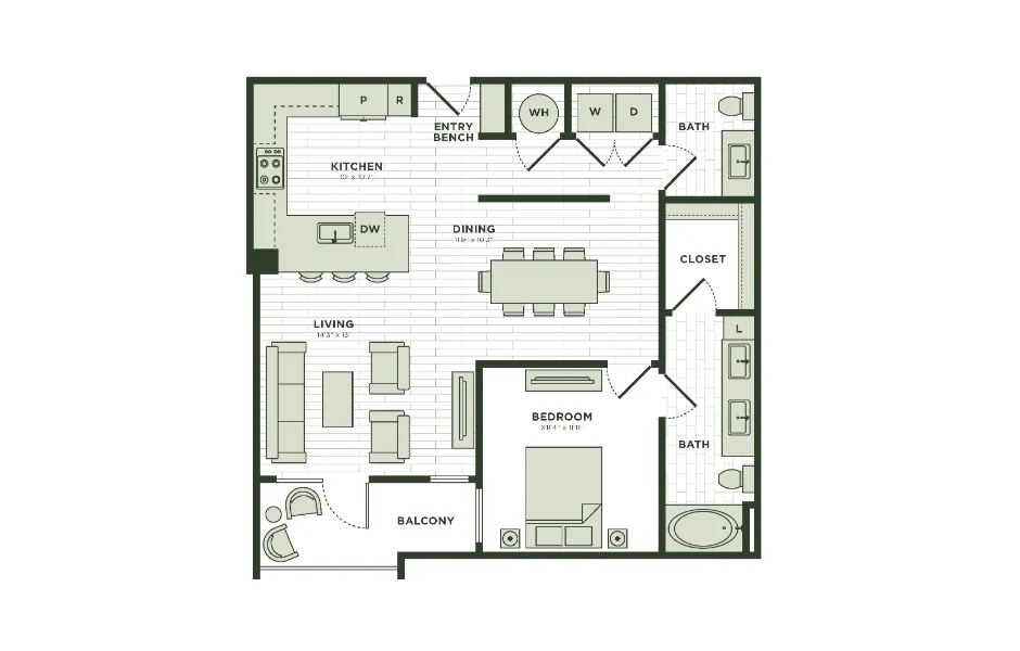 Darby Knox District Rise apartments Dallas Floor plan 29