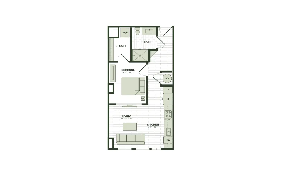 Darby Knox District Rise apartments Dallas Floor plan 3