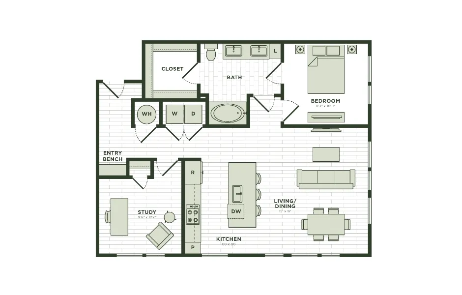 Darby Knox District Rise apartments Dallas Floor plan 31