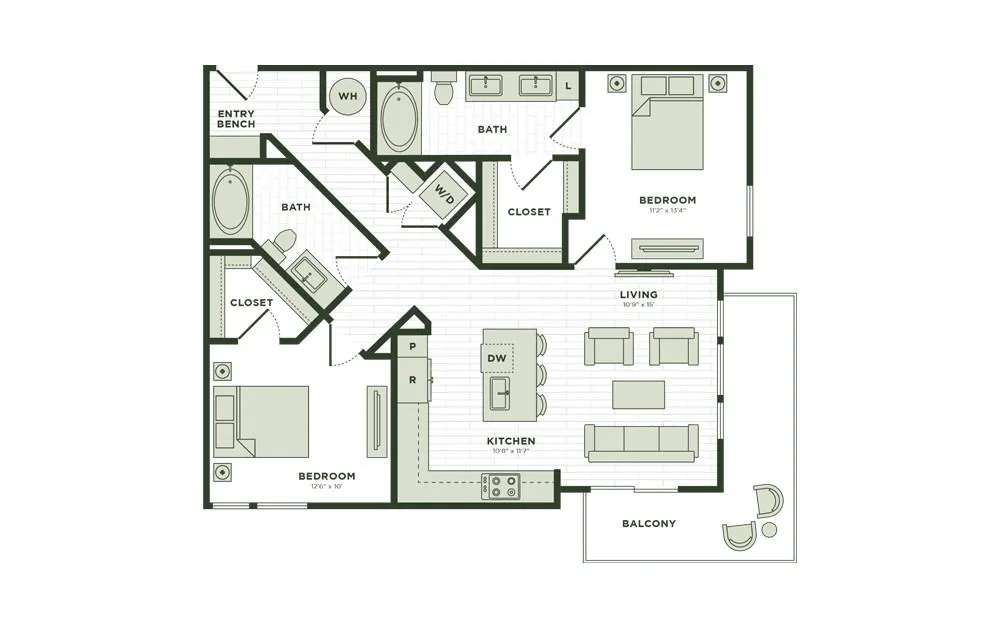 Darby Knox District Rise apartments Dallas Floor plan 33