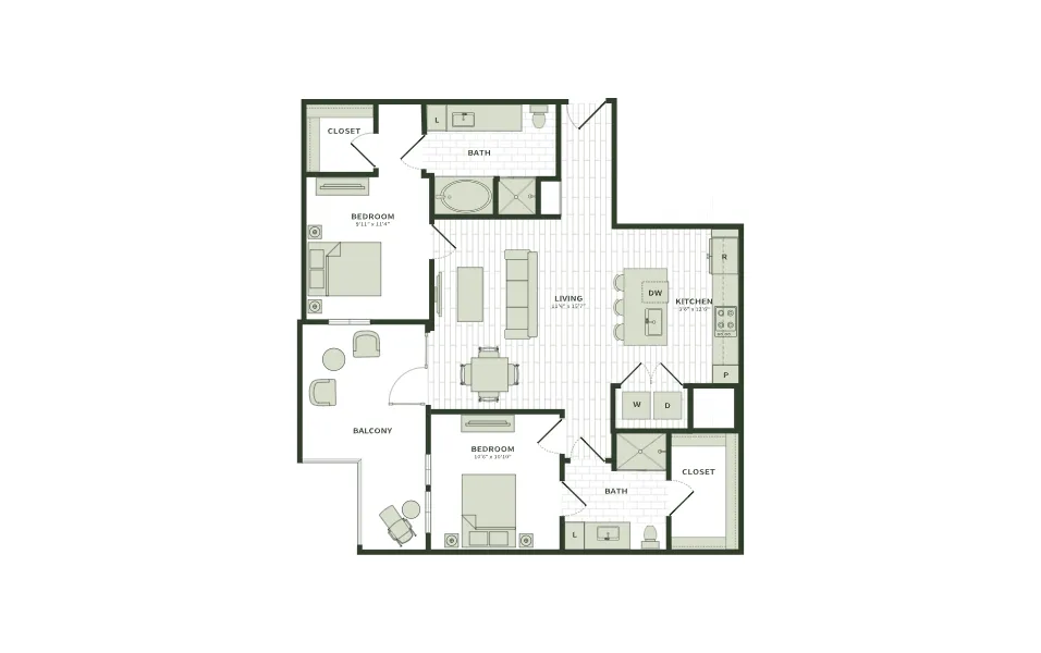Darby Knox District Rise apartments Dallas Floor plan 37