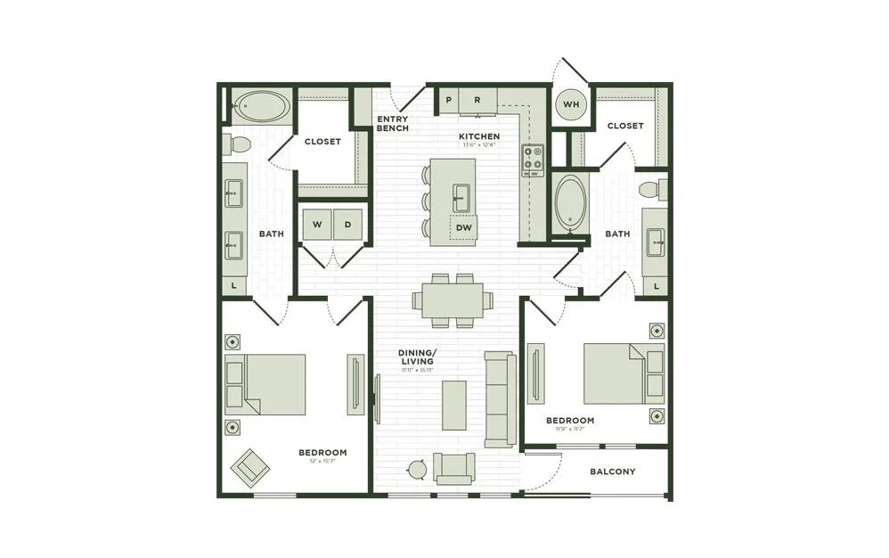 Darby Knox District Rise apartments Dallas Floor plan 38
