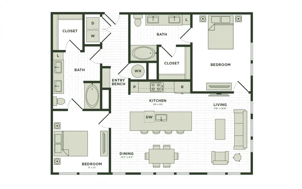 Darby Knox District Rise apartments Dallas Floor plan 39