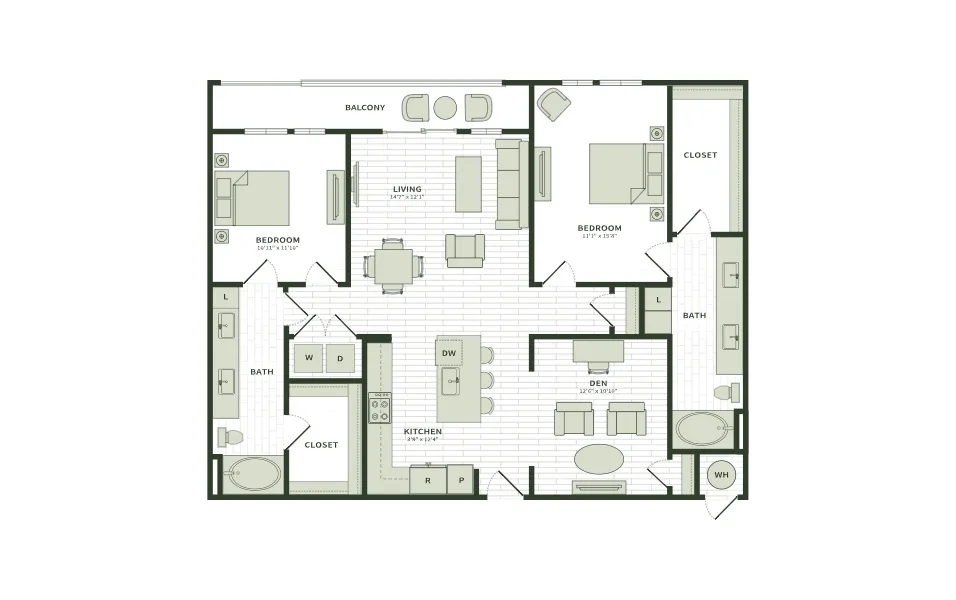 Darby Knox District Rise apartments Dallas Floor plan 42