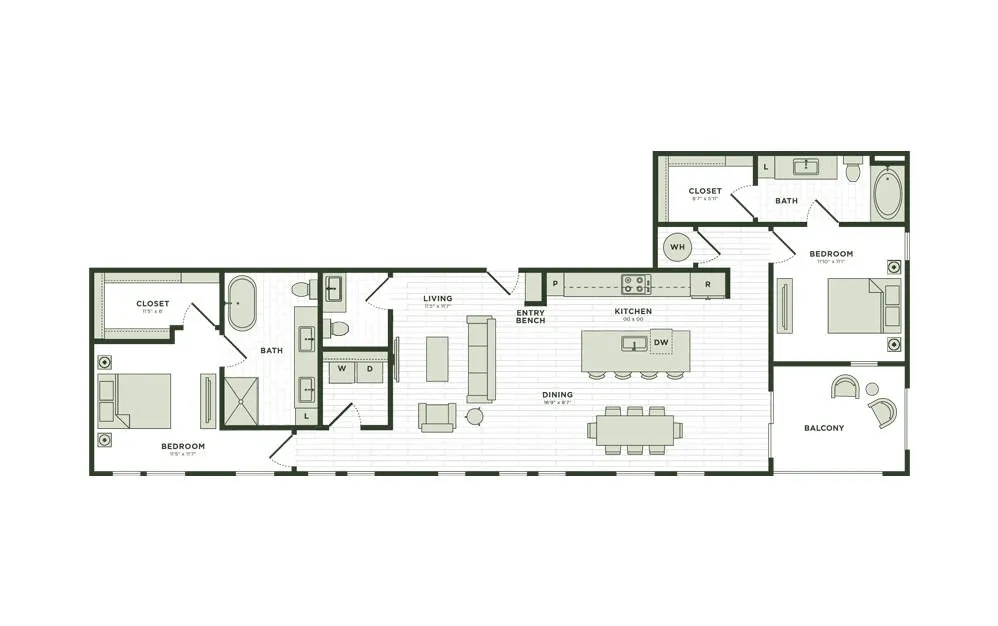 Darby Knox District Rise apartments Dallas Floor plan 43