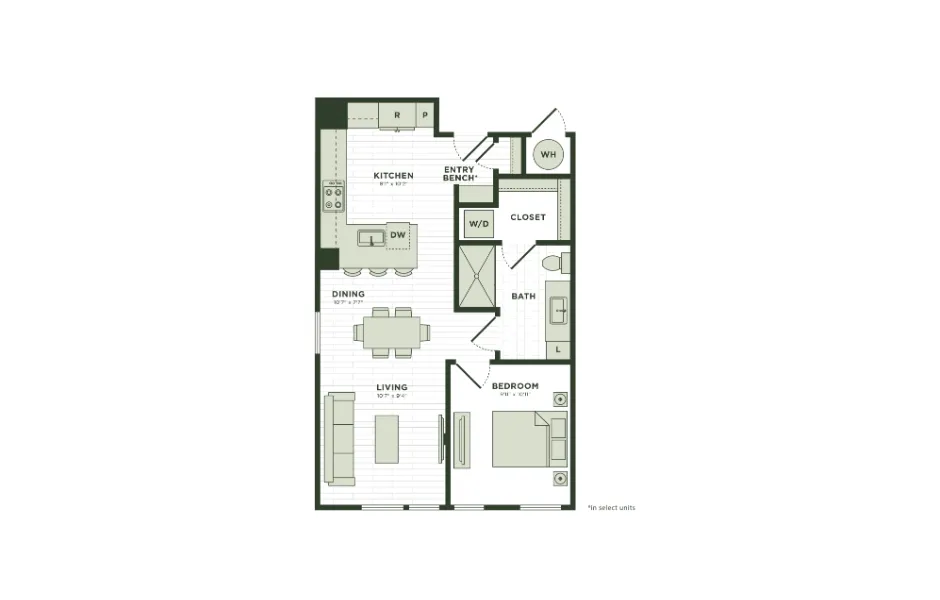 Darby Knox District Rise apartments Dallas Floor plan 9