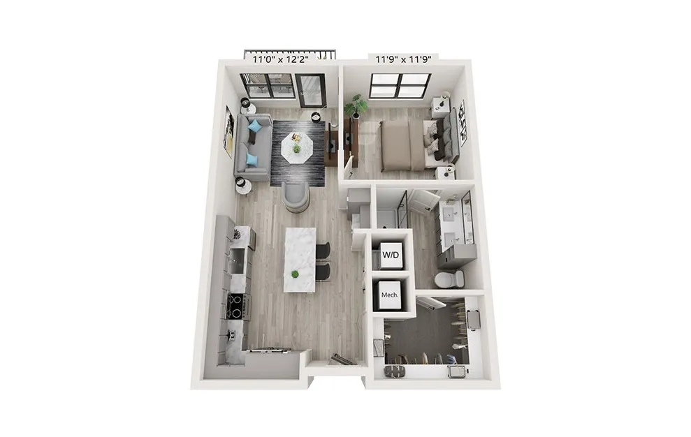 Depot on Main Rise apartments Dallas Floor plan 3