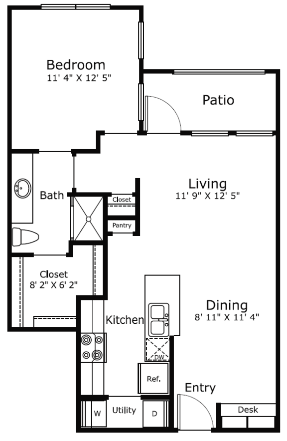 Dolce Midtown Rise Apartments Houston FloorPlan 2