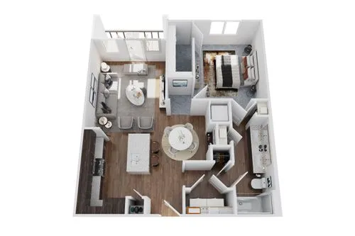 Dolce Vita Granbury Rise apartments Dallas Floor plan 1