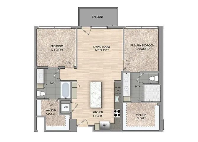 East Quarter Residences Rise apartments Dallas Floor plan 10