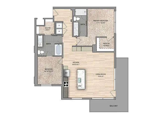 East Quarter Residences Rise apartments Dallas Floor plan 12