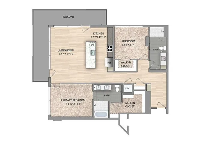 East Quarter Residences Rise apartments Dallas Floor plan 13