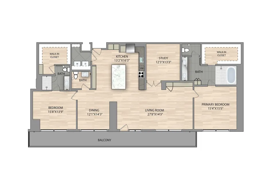 East Quarter Residences Rise apartments Dallas Floor plan 15