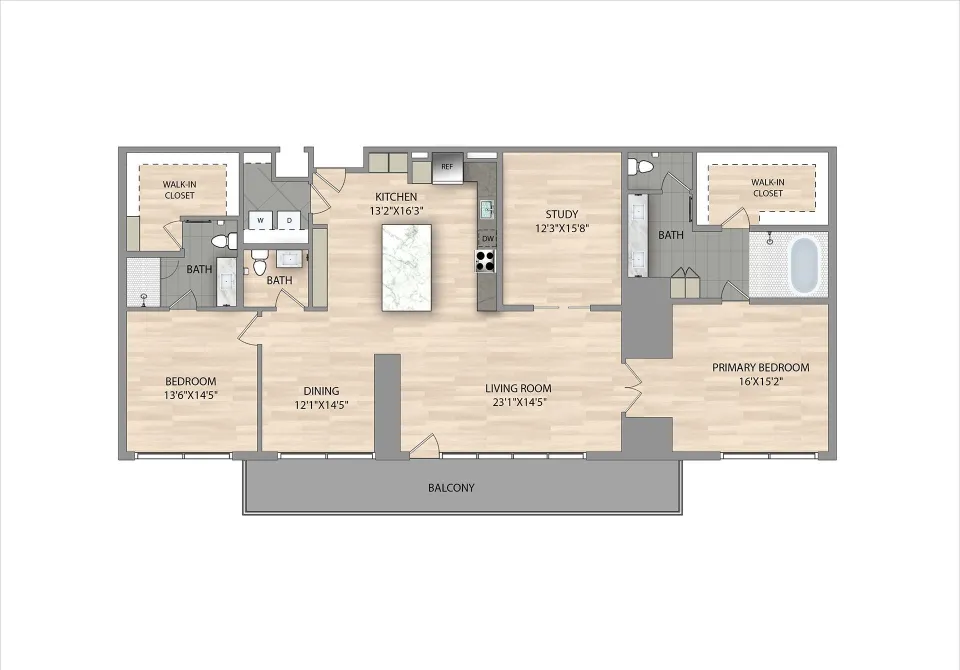 East Quarter Residences Rise apartments Dallas Floor plan 16