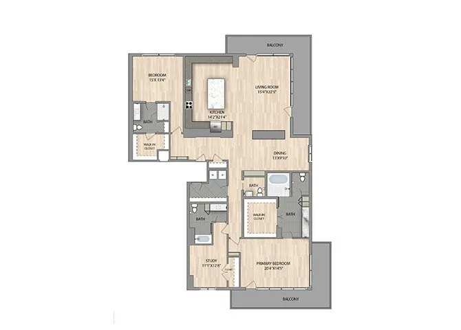 East Quarter Residences Rise apartments Dallas Floor plan 17