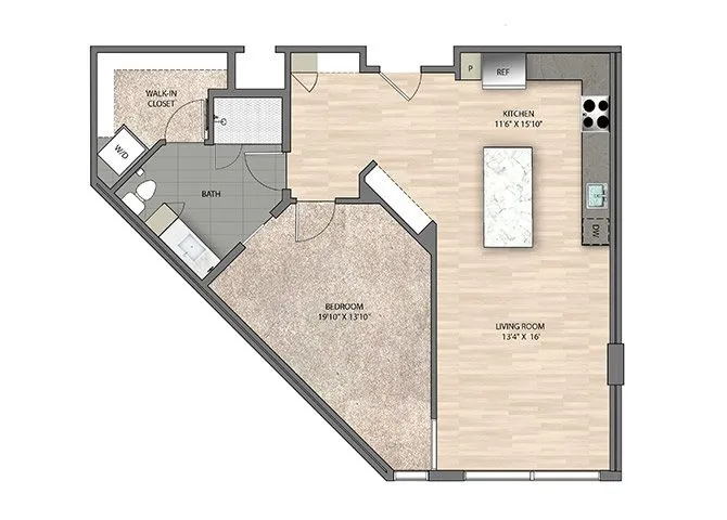 East Quarter Residences Rise apartments Dallas Floor plan 6