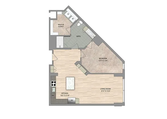 East Quarter Residences Rise apartments Dallas Floor plan 7