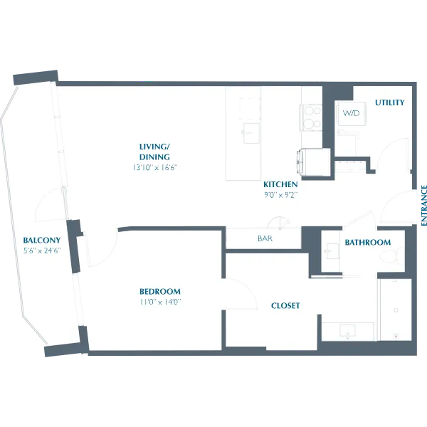Eastline Residences Rise apartments Dallas Floor plan 12