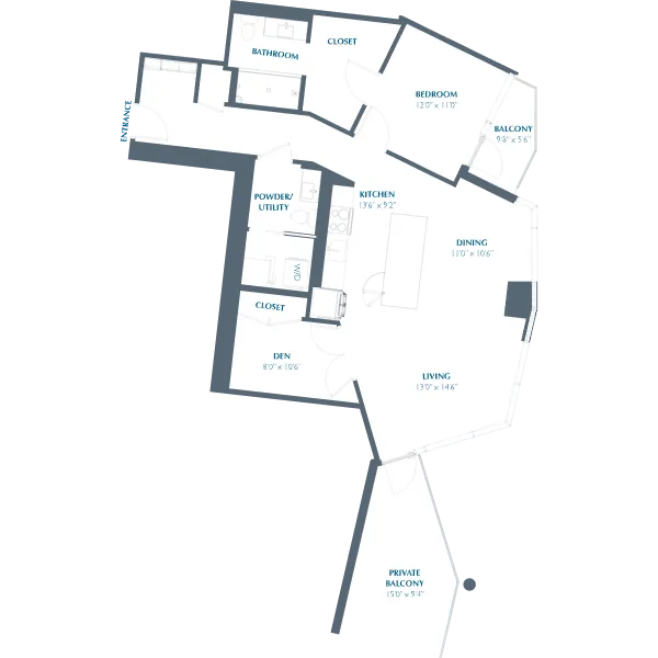 Eastline Residences Rise apartments Dallas Floor plan 15