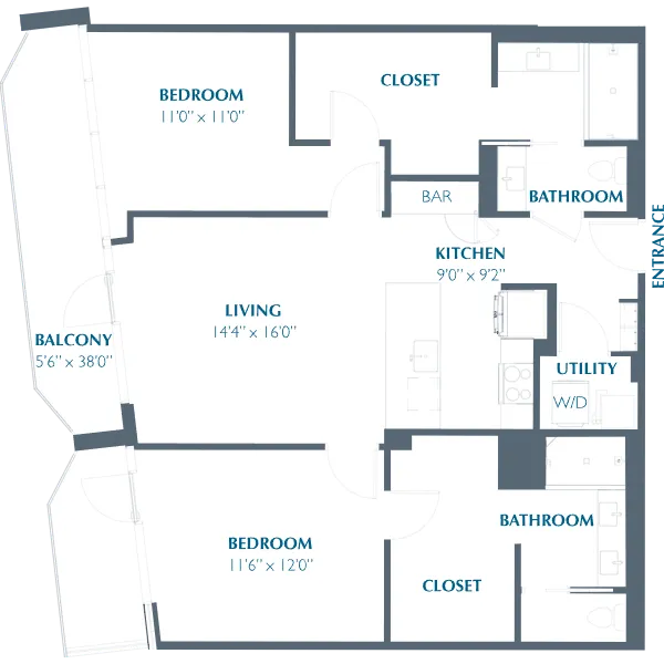 Eastline Residences Rise apartments Dallas Floor plan 16