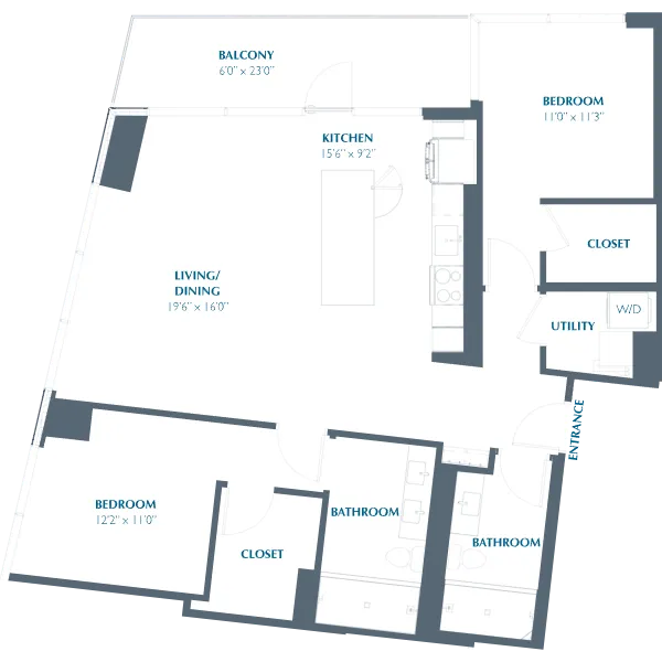 Eastline Residences Rise apartments Dallas Floor plan 19