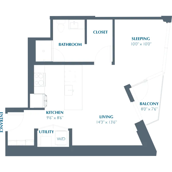 Eastline Residences Rise apartments Dallas Floor plan 2