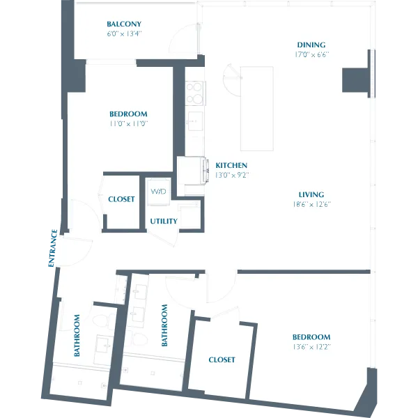 Eastline Residences Rise apartments Dallas Floor plan 21