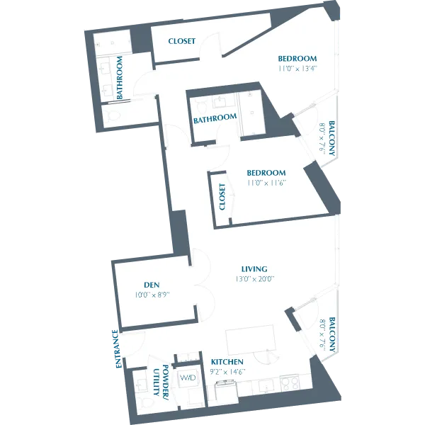 Eastline Residences Rise apartments Dallas Floor plan 23