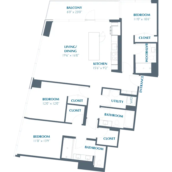 Eastline Residences Rise apartments Dallas Floor plan 24